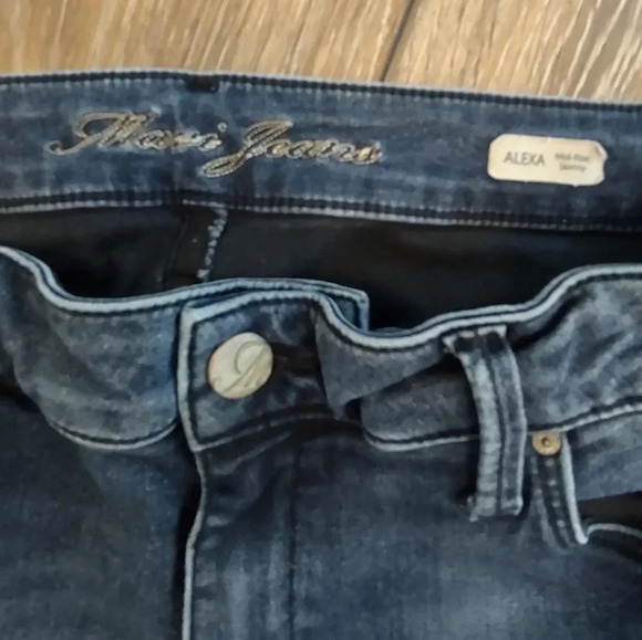 Mavis Alexa Women's Size 12 Blue Mid-Rise Skinny Jeans Y2k Skater - Picture 3 of 8